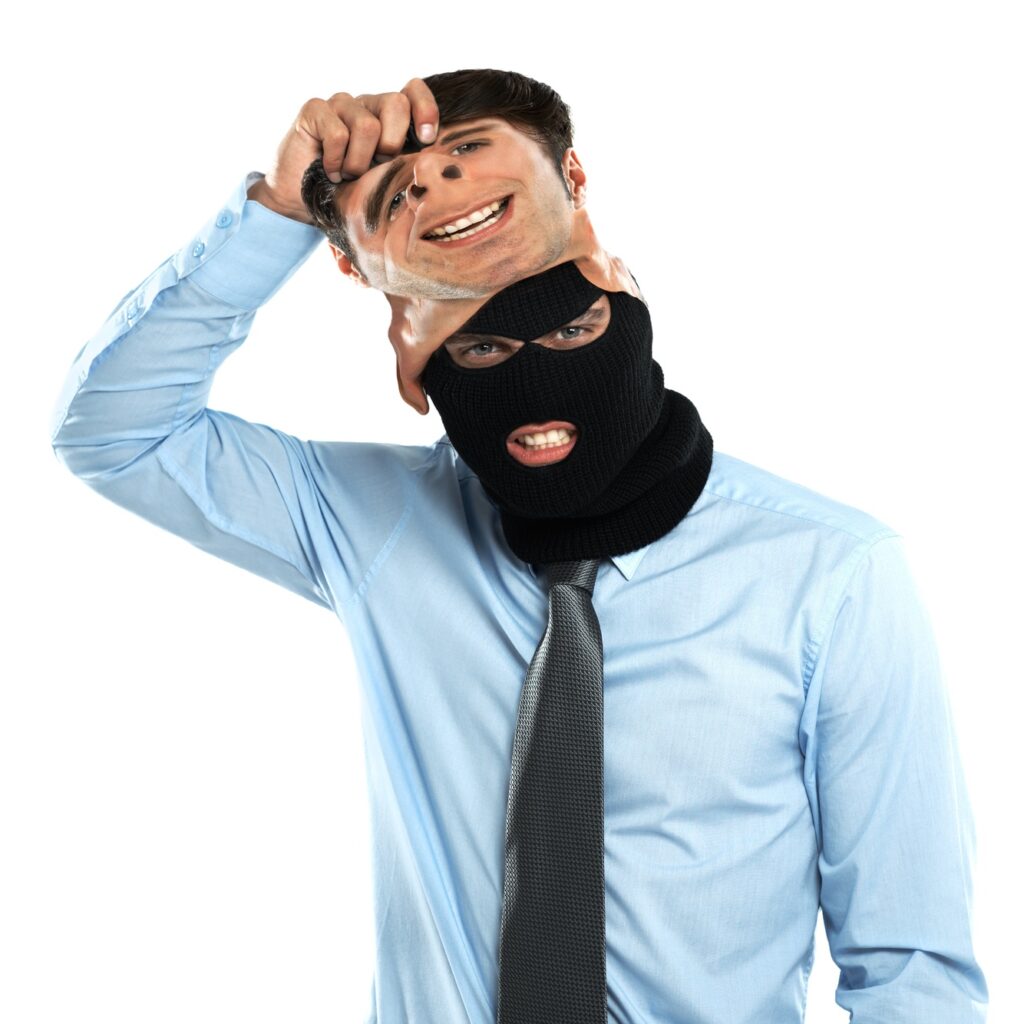 Hes an identity thief