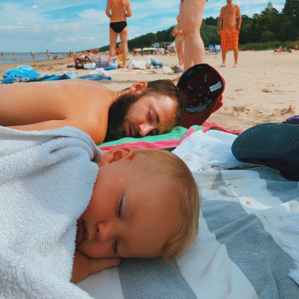 Sleeping on the beach